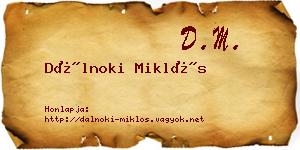 Dálnoki Miklós névjegykártya